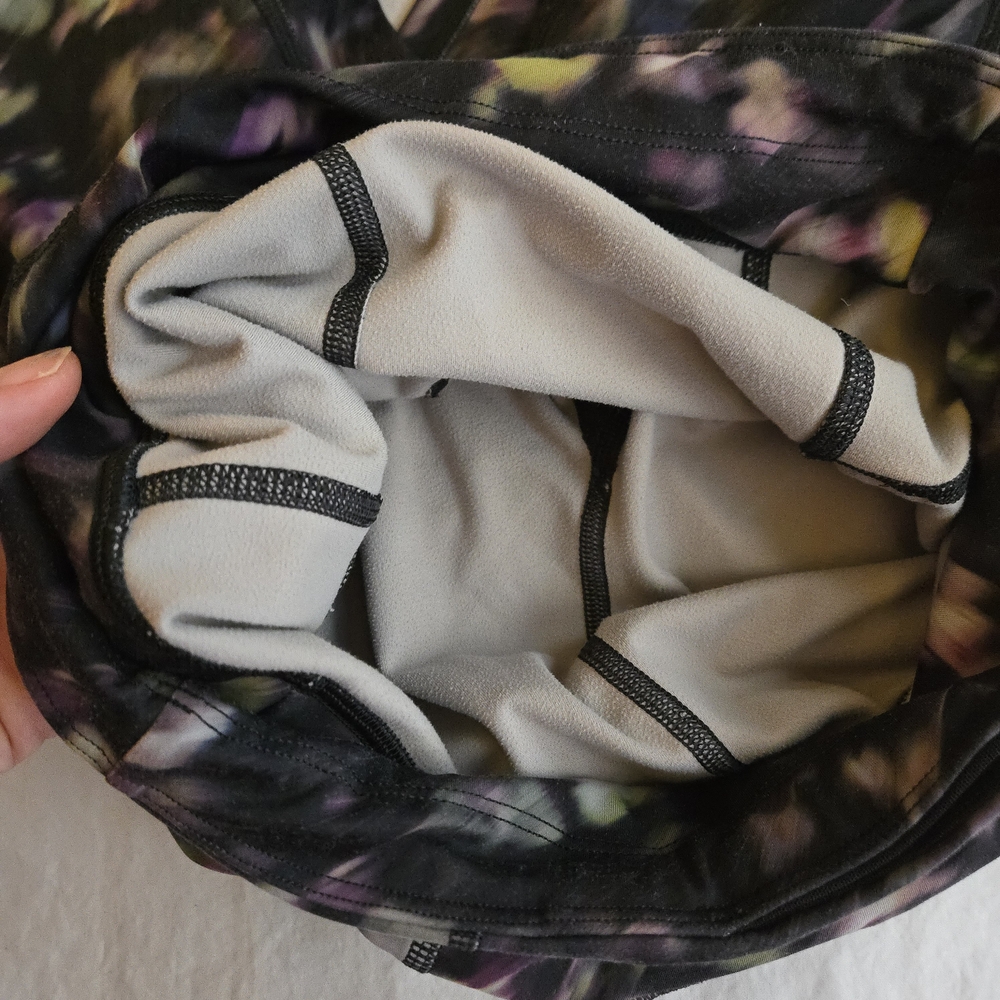 Athleta Small Tall Inseam Rainier High Rise Leggings Lyra Garden Black Purple - Picture 5 of 16